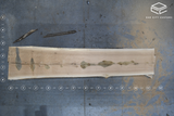 White Oak Live Edge Wood Slab #B877 135" x 23" - 31" x 2.8"