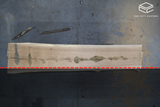 White Oak Live Edge Wood Slab #B877 135" x 23" - 31" x 2.8"