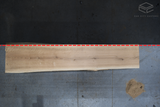 White Oak Live Edge Wood Slab #B878 135" x 24" - 30" x 2.7"