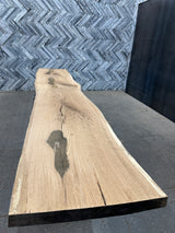 White Oak Live Edge Wood Slab #B697 145" x 22" - 26" x 2.6"