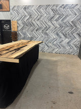 White Oak Live Edge Wood Slab #C819 104" x 36" - 42" x 2.3"