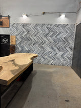 White Oak Live Edge Wood Slab #A863 118" x 36" - 49" x 3.0"