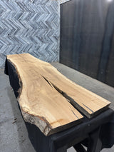 White Oak Live Edge Wood Slab #B960 111" x 23" - 26" x 2.3"