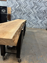White Oak Live Edge Wood Slab #B874 135" x 22" - 29" x 2.9"