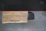 White Oak Live Edge Wood Slab #C849 86" x 39" - 43" x 2.7"