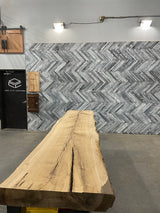 White Oak Live Edge Wood Slab #B780 115" x 24" - 25" x 4.6"