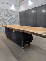 White Oak Live Edge Wood Slab #A950 164" x 40" - 48" x 3.3"