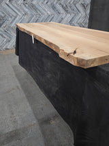 (Pre-Built) White Oak Live Edge Tabletop #PB141 93" x 34" - 44" x 2.2"