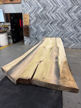 Poplar Live Edge Wood Slab #D956 95" x 25" - 31" x 2.4"