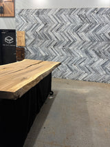 White Oak Live Edge Wood Slab #C847 87" x 33" - 45" x 2.6"