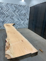 White Oak Live Edge Wood Slab #E791 143" x 20" - 35" x 3.5"