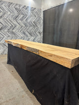 White Oak Live Edge Wood Slab #B835 115" x 23" - 25" 4.2"