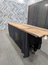 White Oak Live Edge Wood Slab #A896 130" x 37" - 41" x 2.1"