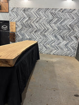 White Oak Live Edge Wood Slab #B842 114" x 23" - 28" x 4.2"