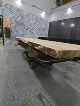 (Pre-Built) Poplar Live Edge Tabletop #PB147 146" x 38" - 51" x 2.0"