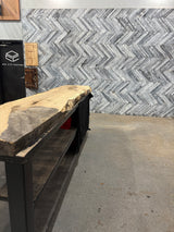 White Oak Live Edge Wood Slab #E866 112" x 12" - 21" x 3.1"