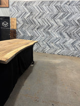 White Oak Live Edge Wood Slab #C848 87" x 38" - 42" x 1.5"