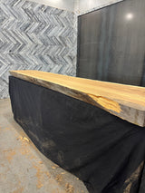 White Oak Live Edge Wood Slab #B843 112" x 22" - 29" x 4.2"