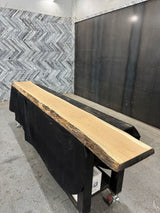 White Oak Live Edge Wood Slab #E954 126" x 10" - 13" x 2.5"