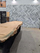 White Oak Live Edge Wood Slab #A898 133" x 35" - 37" x 2.0"