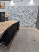 White Oak Live Edge Wood Slab #A947 150" x 33" - 42" x 2.6"
