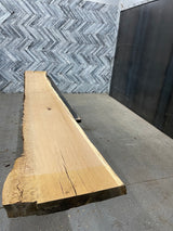 White Oak Live Edge Wood Slab #A787 154" x 17" - 23" x 3.5"