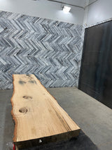 White Oak Live Edge Wood Slab #D747 97" x 21" - 23" x 2.4"