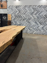 White Oak Live Edge Wood Slab #A852 110" x 40" - 48" x 2.7
