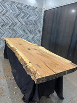 White Oak Live Edge Wood Slab #A840 125" x 29" - 36" x 3.1"
