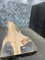 White Oak Live Edge Wood Slab #B790 144" x 23" - 31" x 3.4"