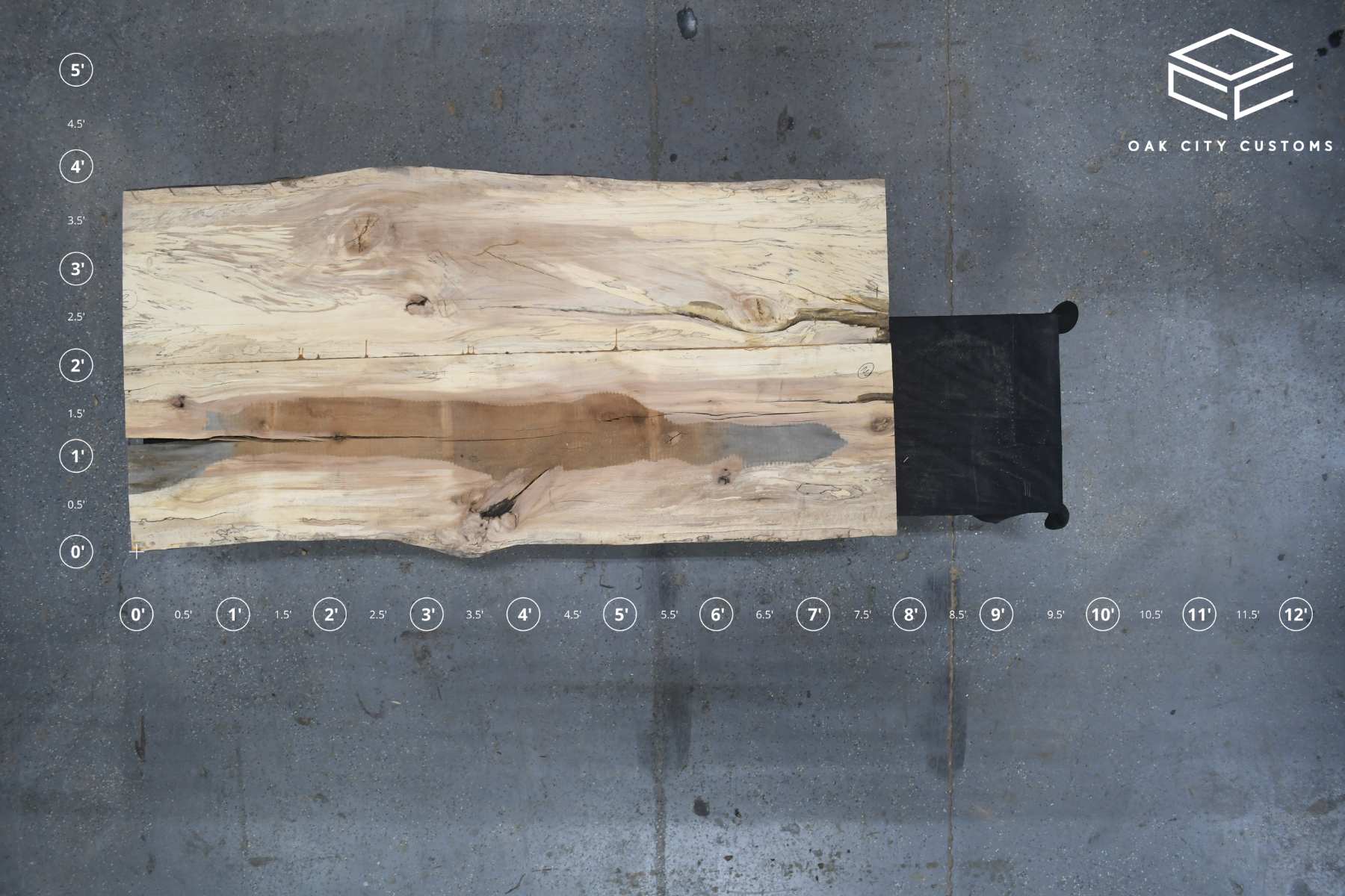 Pre-Built) Soft Maple Live Edge Tabletop #PB148 92