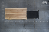 (Pre-Built) White Oak Live Edge Tabletop #PB155 72" x 38" - 40" x 2.3"