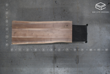 (Pre-Built) Walnut Live Edge Tabletop #PB161 89" x 29" - 34" x 2.4"