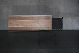(Pre-Built) Walnut Live Edge Tabletop #PB161 89" x 29" - 34" x 2.4"