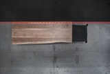 (Pre-Built) Walnut Live Edge Tabletop #PB161 89" x 29" - 34" x 2.4"