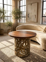 Sapele Wood Dining Table with Royal Blue Epoxy Inlay