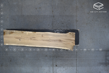 White Oak Live Edge Wood Slab #B781 102" x 21" - 26" x 4.1"