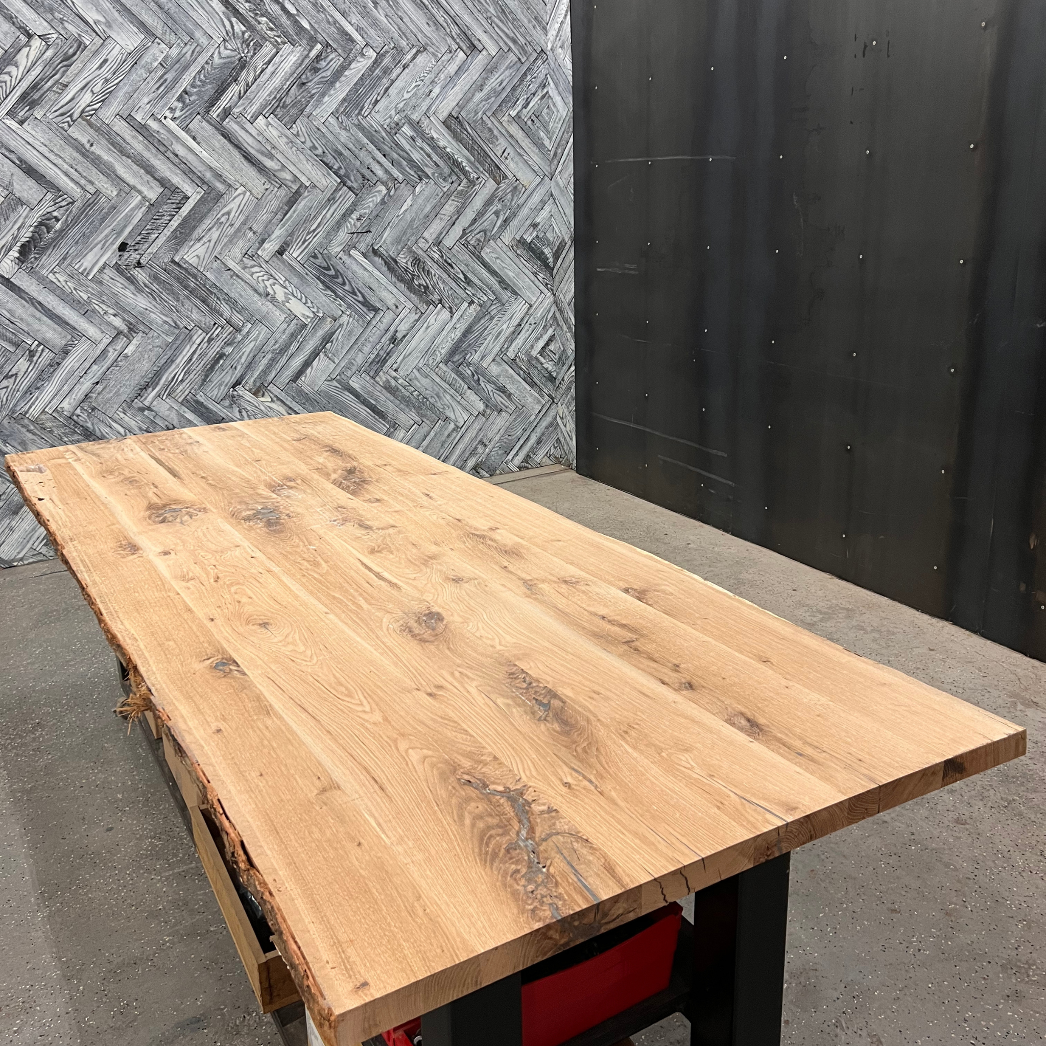 Indoor Table Top Collections 36 x 72 White Oak Live Edge