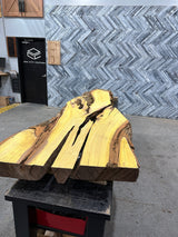 Osage Orange Live Edge Wood Slab #A548 109" x 23" - 40" x 3.6"