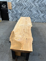 Deodar Cedar Live Edge Wood Slab #B595 123" x 17" - 30" x 2.8"
