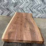 (Pre-Built) Walnut Live Edge Tabletop #PB012 47" x 22" - 24" x 2.2"