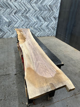 Walnut Live Edge Wood Slab #B605 128" x 16" - 26" x 1.7"