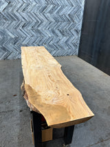 Deodar Cedar Live Edge Wood Slab #B595 123" x 17" - 30" x 2.8"