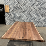 (Pre-Built) Walnut Live Edge Tabletop #PB009 71" x 45" - 46" x 2"