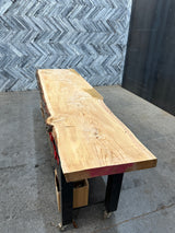 Deodar Cedar Live Edge Wood Slab #B592 123" x 23" - 30" x 2.6"