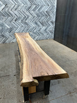 Walnut Live Edge Wood Slab #B606 128" x 20" - 30" x 3.0"