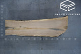 White Oak Live Edge Wood Slab #A137 124" x 28" - 36" x 1.9"