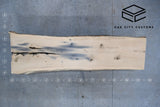 White Oak Live Edge Wood Slab #A299 136" x 32" - 43" x 2.6"