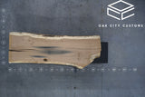 White Oak Live Edge Wood Slab #D120 100" x 22" - 35" x 2.4"