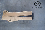 White Oak Live Edge Wood Slab #D307 106" x 27" - 34" x 2.1"